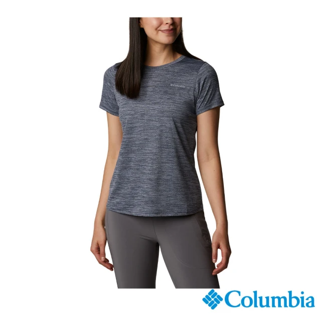 Columbia 哥倫比亞 女款-Alpine Chill™涼感快排短袖上衣-深藍(UAK35110NY/IS)