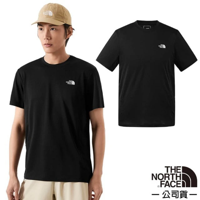 The North Face 男 FLASHDRY 吸濕透氣排汗短袖圓領T恤.休閒套頭衫.運動上衣(8826-JK3 宇宙黑)