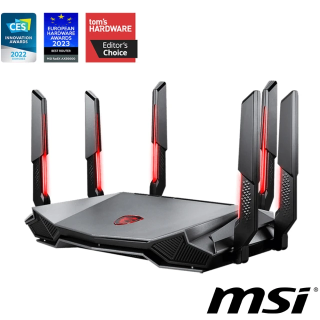 MSI 微星MSI 微星 RadiX AXE6600 WiFi 6E Tri-Band Gaming Router 三頻電競路由器
