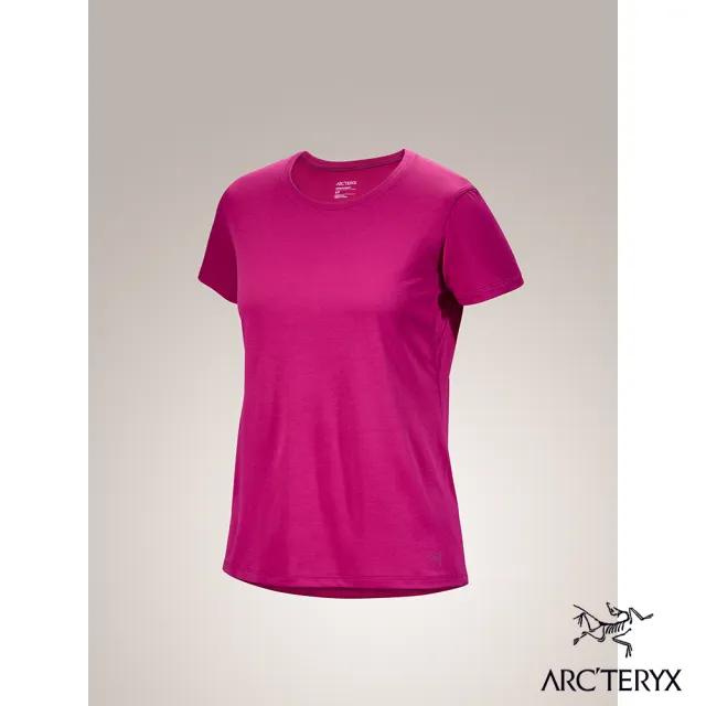 【Arcteryx 始祖鳥官方直營】女 Taema 快乾短袖圓領衫(日暮雜紅)