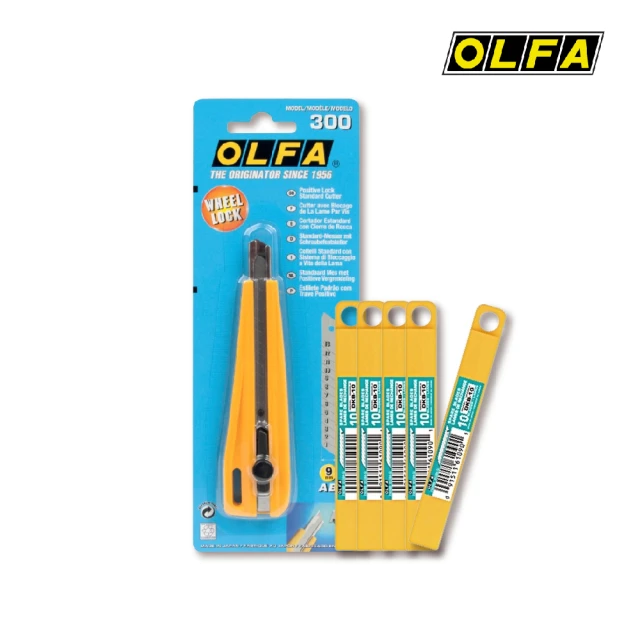 OLFA 職人用小型美工刀300型(含30度刀片100片)