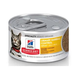【Hills 希爾思】成貓 泌尿道毛球控制主食罐頭 香嫩雞肉2.9盎司 24入(貓罐頭/濕糧)