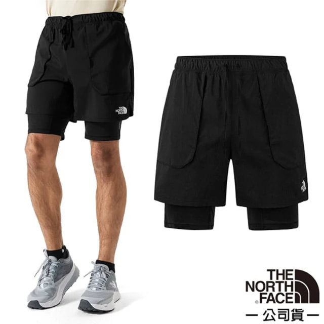 The North Face 男 彈力防潑水休閒運動短褲.吸濕排汗防曬快乾短褲(83S4-JK3 宇宙黑)