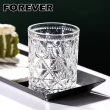 【日本FOREVER】無鉛玻璃復古款水杯/飲料杯290ml-菱紋款(6入組)