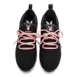 【PLAYBOY】輕量升級 飛織透氣休閒鞋-黑粉-Y9238C9