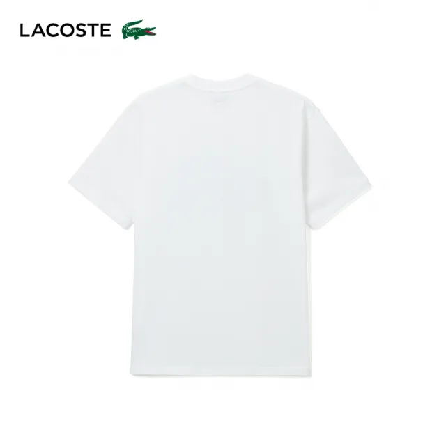 【LACOSTE】中性款-俏皮三隻鱷魚印花短袖T恤(白色)