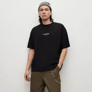 【ALLSAINTS】SUBVERSE 純棉寬鬆LOGO短袖T恤-黑 MG292Y(寬鬆版型)