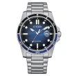 【CITIZEN 星辰】官方授權 GENTS 光動能 浪紋設計腕錶 禮物(AW1810-85L)