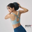 【Mollifix 瑪莉菲絲】謝盈萱推薦_3D防震鋅離子抗菌運動內衣、瑜珈服、無鋼圈、開運內衣(淺湖藍)