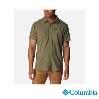 【Columbia 哥倫比亞】男款-Silver Ridge™超防曬UPF50快排長袖襯衫-軍綠色(UAE15170AG/IS)