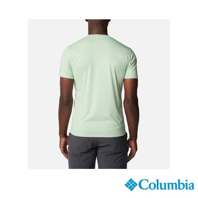 【Columbia 哥倫比亞 官方旗艦】男款-Zero Rules™涼感快排短袖上衣-嫩綠色(UAE60840LM/IS)