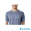 【Columbia 哥倫比亞 官方旗艦】男款-Zero Rules™涼感快排短袖上衣-藍灰色(UAE60840GL/IS)