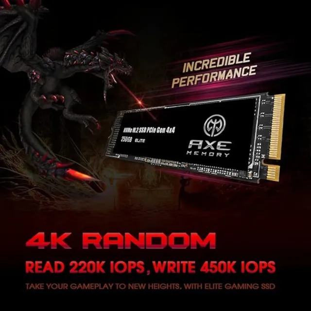 【AXE MEMORY】M.2 2280 固態硬碟 Elite Internal SSD Gen4 PCIe NVMe(500GB-台灣製 讀：4500M/寫：1900M)