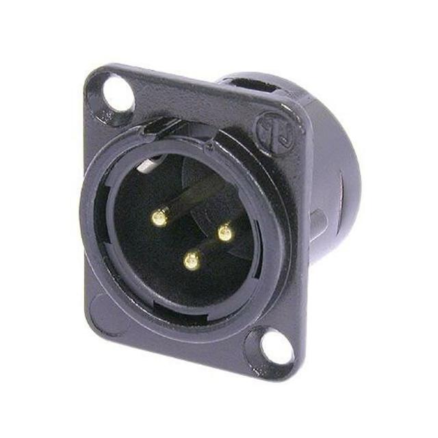 【湯德昌電子】NEUTRIK NC3MD-L-B-1 3芯XLR公頭插座(黑色)