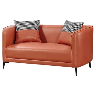 【Hampton 漢汀堡】霞風二人座科技布沙發-橘色(二人座/沙發/布沙發/二人沙發/科技布)