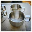 【May Shop】兩入組 304不鏽鋼中空隔熱小湯碗咖啡杯 含底座(4杯一組)
