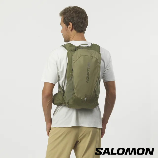 【salomon官方直營】TRAILBLAZER 20 水袋背包(橄欖綠/橄欖綠/烏木黑)