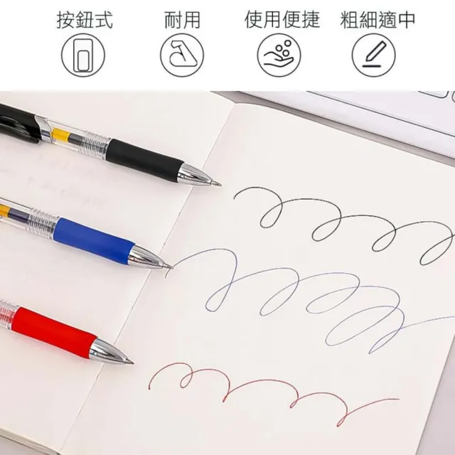 【SW】按壓式原子筆 10支(按動中性筆 0.5mm)