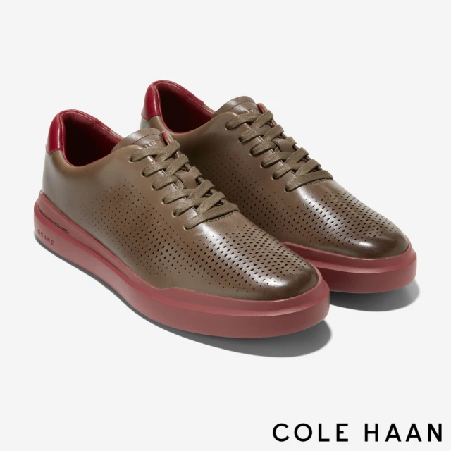 Cole Haan GP RALLY LASER CUT SNEAKER 雷射雕孔 真皮休閒運動男鞋(咖啡/土紅-C37172)