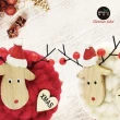 【摩達客】耶誕-超萌紅+白色羊咩咩羊毛氈公仔聖誕擺飾(兩入對組)