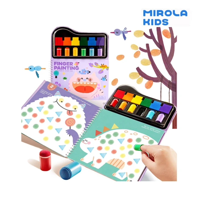 【Mirola Kids】指印畫塗鴨本套裝-指套款(含顏料)
