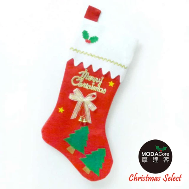 【交換禮物】摩達客-可愛16吋裝飾紅色耶誕襪/聖誕襪