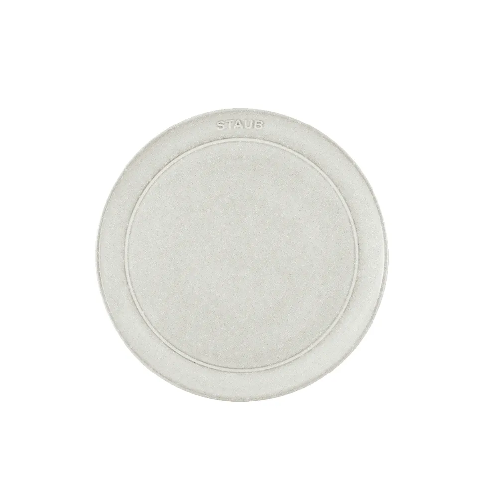 【法國Staub】圓形陶瓷盤20cm-松露白