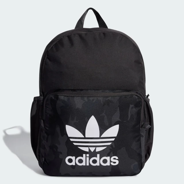 【adidas 愛迪達】後背包 小包 雙肩包 運動包 CAMO BACKPACK 黑 IT7534