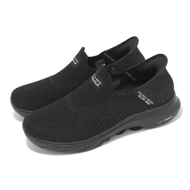 SKECHERS 休閒鞋 GO Walk 7-Conformity Slip-Ins 男鞋 黑 套入式 緩衝 健走鞋(216552-BBK)