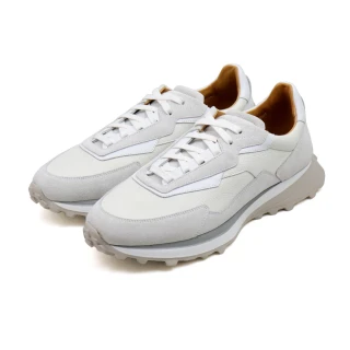 【MAGNANNI】EXTRALIGHT輕量真皮拼接休閒鞋 白色(25314-WH)