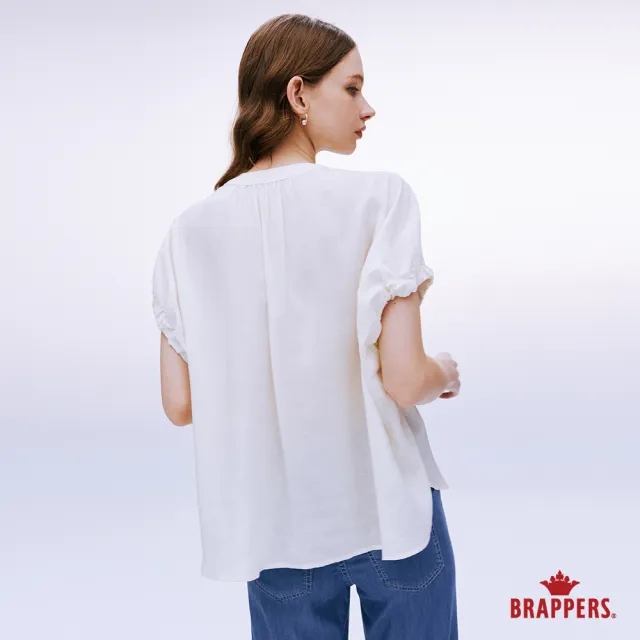 【BRAPPERS】女款 小V領連袖襯衫(米白)