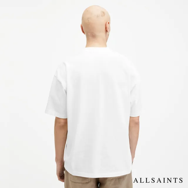 【ALLSAINTS】CUTOUT 純棉寬鬆LOGO短袖T恤 M004PA(寬鬆版型)