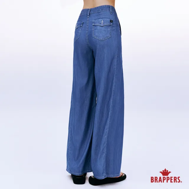 【BRAPPERS】女款 防曬涼感系列-高腰防曬涼感寬褲(深藍)