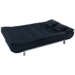 【BODEN】巴爾藍黑色布沙發床/雙人椅/二人座沙發-贈抱枕
