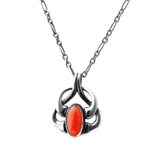 【Georg Jensen 喬治傑生】2006年度珊瑚石純銀項鍊
