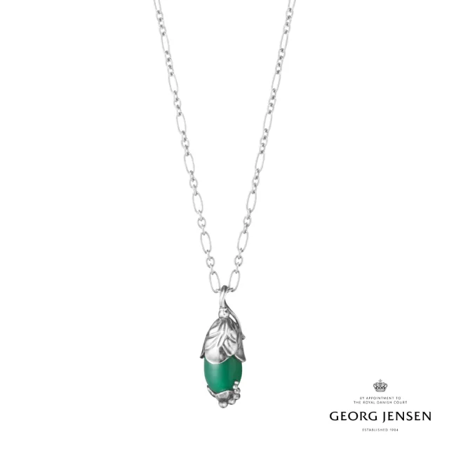 【Georg Jensen 喬治傑生】2024 HERITAGE 項鍊(純銀 綠瑪瑙 項鏈)