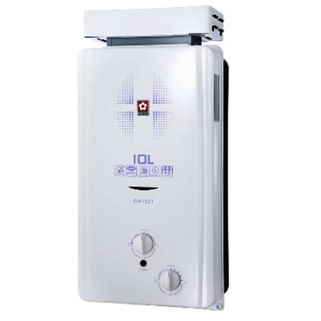 【SAKURA 櫻花】抗風型屋外傳統熱水器 10L(GH1021 NG1/LPG 基本安裝)