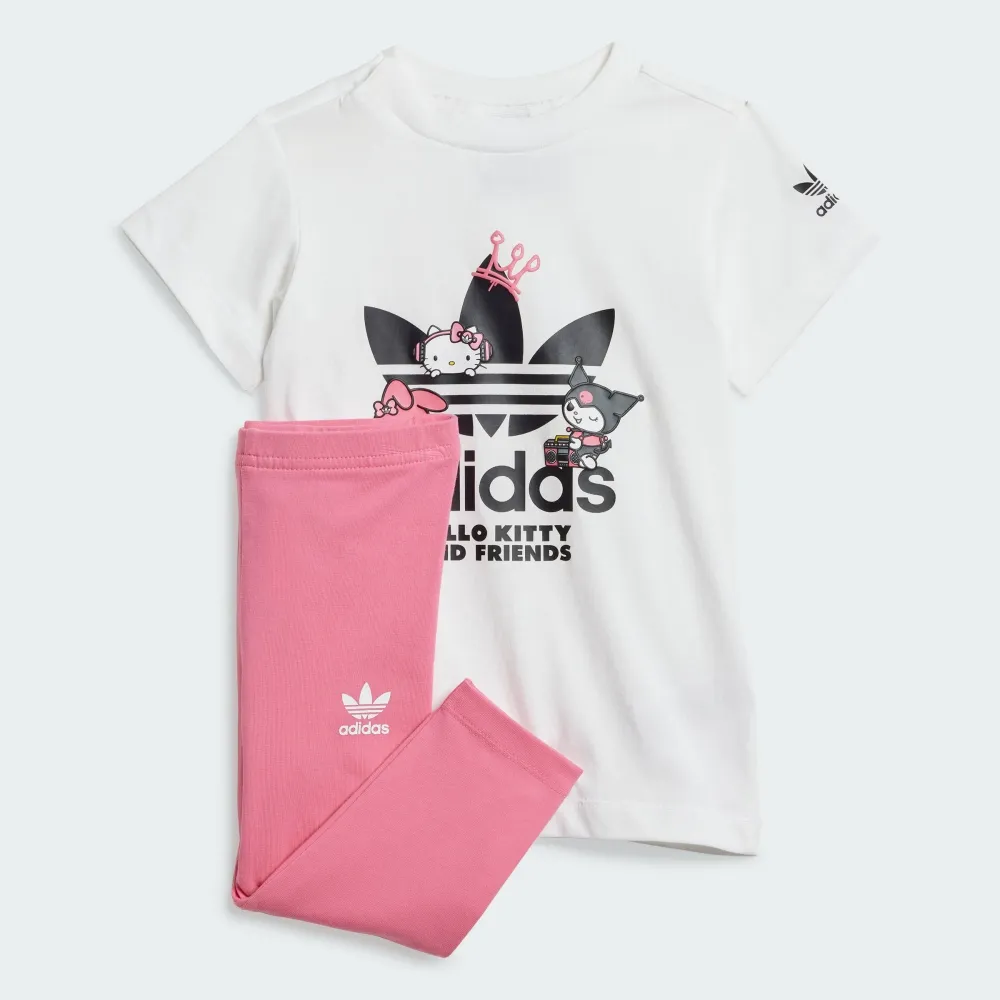 【adidas 官方旗艦】HELLO KITTY 運動套裝 短袖/長褲 嬰幼童裝 - Originals IT7917