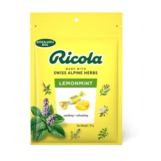 【RICOLA 利口樂】草本喉糖70g(檸檬)