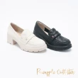 【Pineapple Outfitter】EARL 菱格素面低跟樂福鞋(白色)