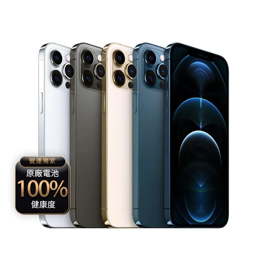 【Apple】A級福利品 iPhone 12 Pro Max 256G 6.7吋(贈充電組+玻璃貼+保護殼+100%電池)