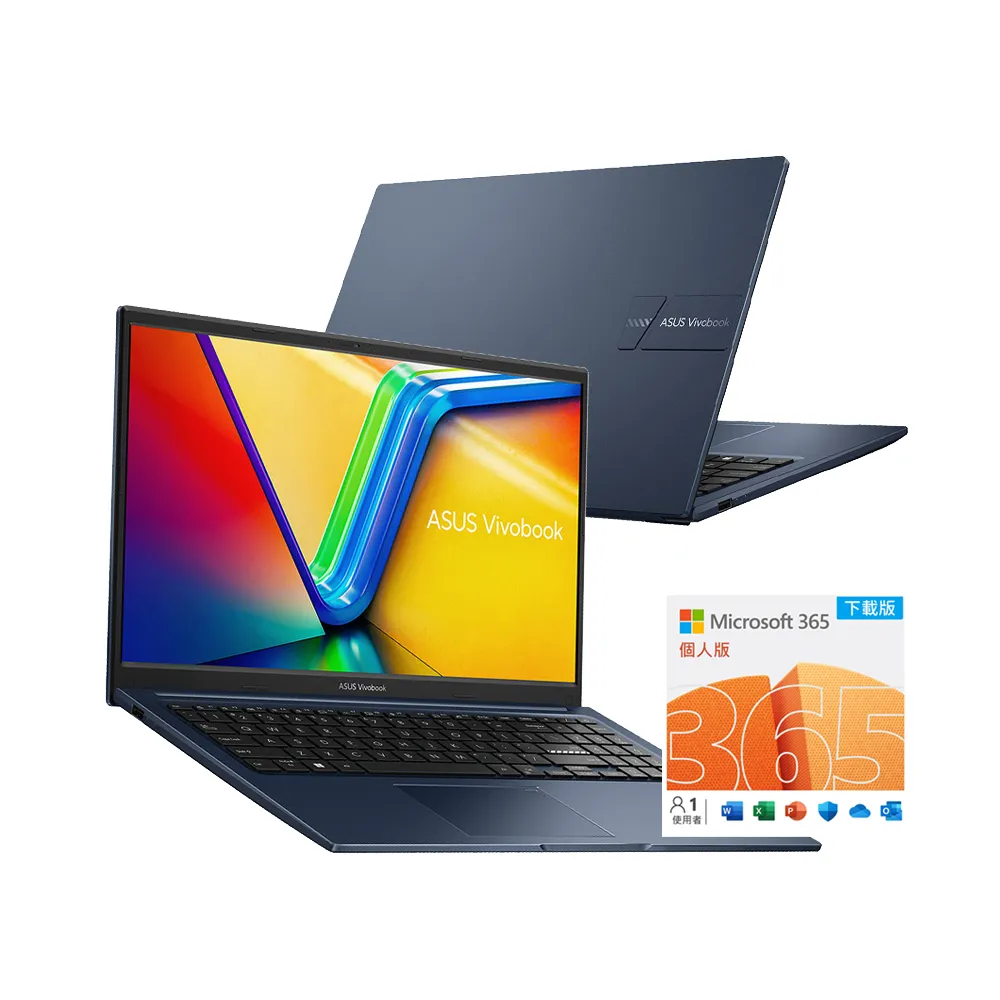 【ASUS】微軟M365一年組★15.6吋i7輕薄筆電(VivoBook X1504VA/i7-1355U/16G/1TB SSD/W11)