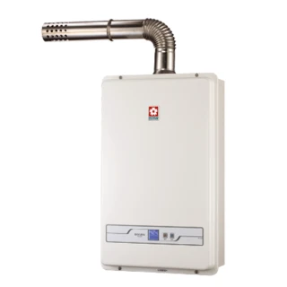 【SAKURA 櫻花】13L數位強制排氣熱水器SH-1335(NG1/LPG FE式 原廠保固安裝服務)