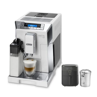 【Delonghi】ECAM 45.760.W 全自動義式咖啡機(+ 氣炸鍋 + 自動真空儲豆罐)