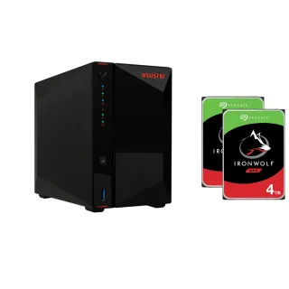 【ASUSTOR 華芸】搭希捷 4TB x2 ★ AS5402T 2Bay NAS 網路儲存伺服器