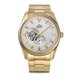 【ORIENT 東方錶】Semi-Skeleton 系列 半鏤空時尚機械腕錶 金色 40.8mm(RA-AR0007S)