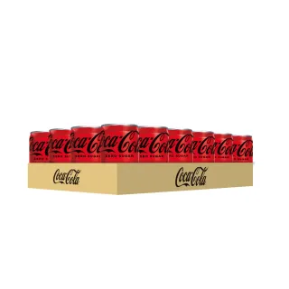 【Coca-Cola 可口可樂ZERO SUGAR】無糖零卡迷你罐200ml x24入/箱