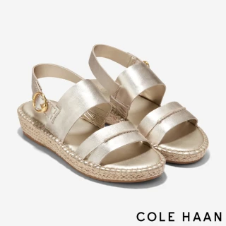 【Cole Haan】CLOUDFEEL TILDEN SANDAL 編織女涼鞋(香檳金-W30291)