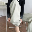 【MsMore】西裝褲新款垂感直筒闊腿長褲#121021(黑/卡其/杏)