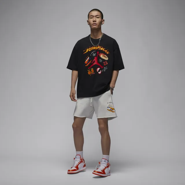 【NIKE 耐吉】短袖 上衣 T恤 運動 休閒 男 女 AS M J  SS OS CREW NECK GCEL Jordan 喬丹 黑色(HJ3965010)